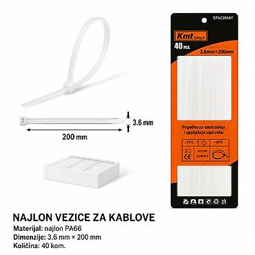 KMT Kablovska vezica beli 9368017 Opis: - Bele najlon vezice za na lalafo.rs KMT Kablovska vezica beli 9368017 Opis: - Bele najlon vezice za