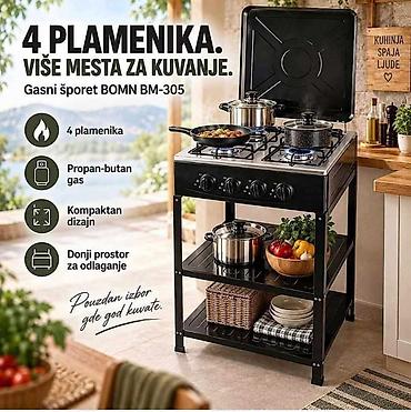 Plinski šporet 11 500 din Nemate priključak na prirodni gas, a treba