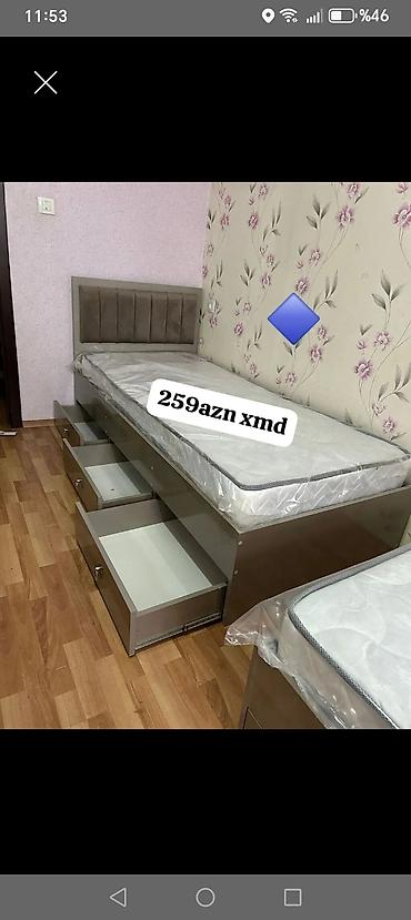 siyirmeli skaf: Yeni, Təknəfərlik çarpayı, Bazasız, Matras ilə, Siyirməli — 1