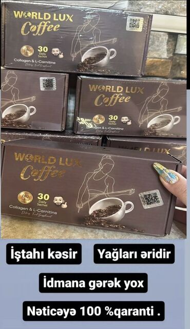 Bədənə qulluq: World lux coffe ariglama cofeleri geldi kofenin effekti 100% dir.Ayda