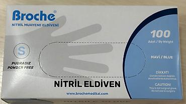 Nitril əlcəklər: Broche nitril müayinə əlcəkləri – pudrasız, birdəfəlik istifadə üçün — 1