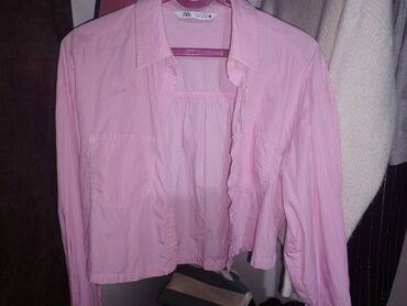 розовая рубашка женская: Рубашка, Оверсайз