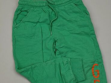 spodnie dresowe zielone: Sweatpants, Boys, 4-5 years, 104/110, condition - Good