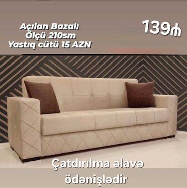 Masa və oturacaq dəstləri: Divan, Yeni, Açılan, Bazalı, Parça, Ödənişli çatdırılma