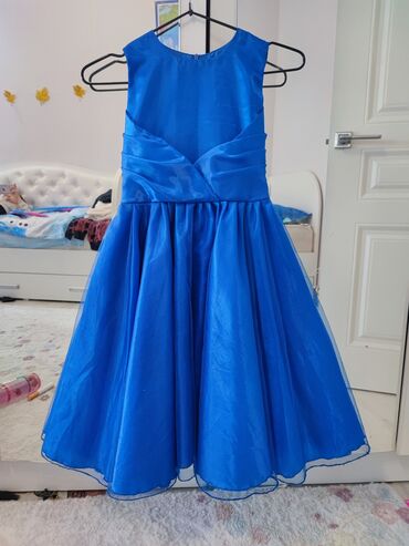 синие платья: Детское платье, цвет - Синий, Б/у