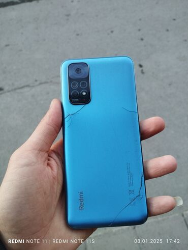 Xiaomi: Xiaomi Redmi Note 11, 64 GB, rəng - Göy, 
 Sensor, Barmaq izi, İki sim kartlı