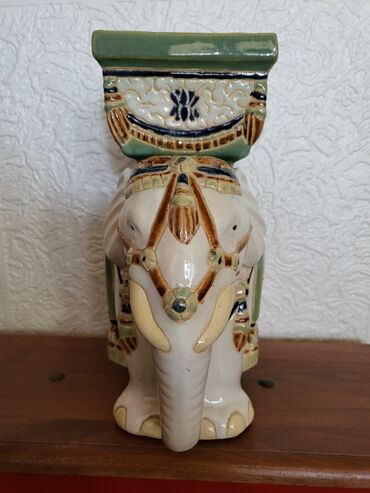 Ostali kućni dekor: Slon nov,rucni rad ukras,stalak,saksija. 70te. Slon veci,perfektan — 9