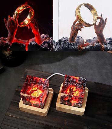lava: Настольный светильник-диорама «Кольцо в лаве» - Мини-скульптура в — 3