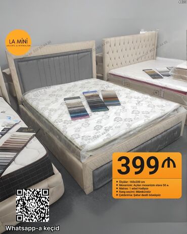 baglama: LA MiNi yataq dəsti – lakonik və minimal dizayn - Ölçülər: 160x200 sm