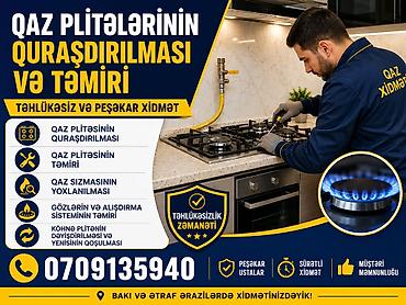 qaz sobası ustası: Qaz plitələrinin quraşdırılması və təmiri — təhlükəsiz və peşəkar — 1
