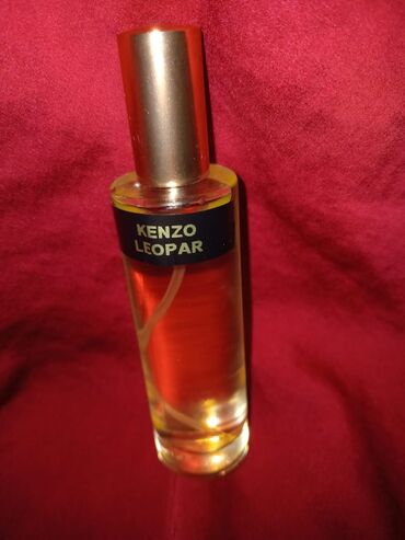 narkotik etri: KENZO LEOPAR ətir - Şüşə flakon, şaquli silindrik forma, qızılı