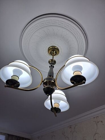 Tekstil: Çılçıraq, 3 lampa, Metal