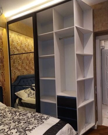 Sifarişlə dolablar: Düz dolab, Mətbəx üçün, Qonaq otağı üçün, Dəhliz üçün, Qarderob, Kupe, Korpuslu, 5 qapı — 5