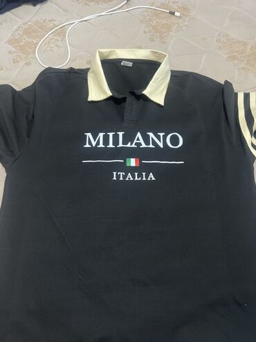 женские футболки модные: Мужская футболка, XL (EU 42), Milano, Новый, цвет - Черный
