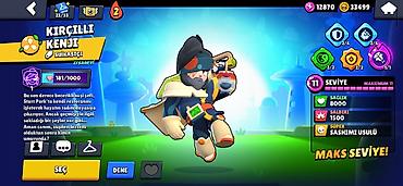 tebii daş: Brawl Stars hesabı – yüksək səviyyəli və kosmetik skinlərlə dolu - — 5