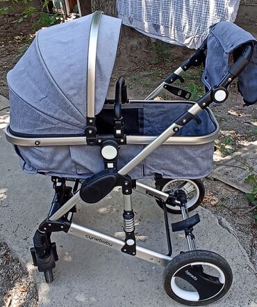 детская коляска чико: Балдар арабасы, түсү - Көгүлтүр, Колдонулган