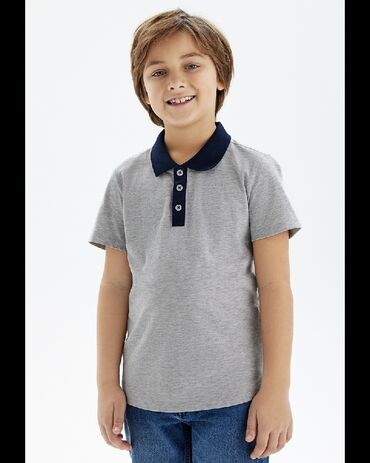 рубашка италия: Детский топ, рубашка, цвет - Серый, Новый