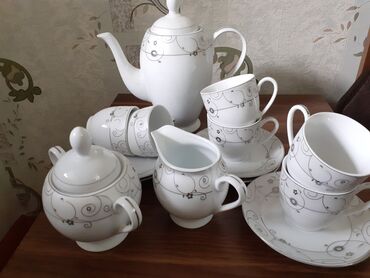 çay dəstləri: Çay dəsti, rəng - Ağ