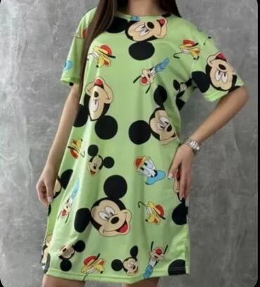 Gecəliklər: Qrafikli rahat ev donları (Tunika) - Model: qısaqollu, dizə qədər — 6