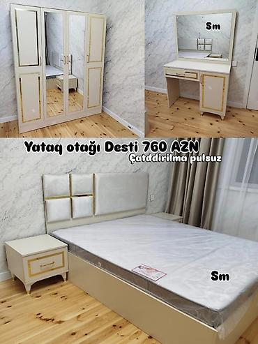 set mebel: *Yataq otağı dəsti*. *qiymət 760 azn* Rəng seçimi var . Ölçü Dolab — 1