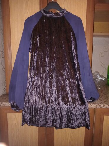 Köynək və bluzalar: Qadın üst geyimləri dəsti 1) Mavi bluz - Boş kəsim, rahat siluet - — 2