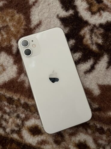 iphone x icloud: IPhone 11, Колдонулган, 64 ГБ, Ак, Кабель, 77 %