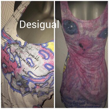 majice sa čipkom: Original Desigual M Prelepa,divnog dezena. tunika/majca Orig Desigual
