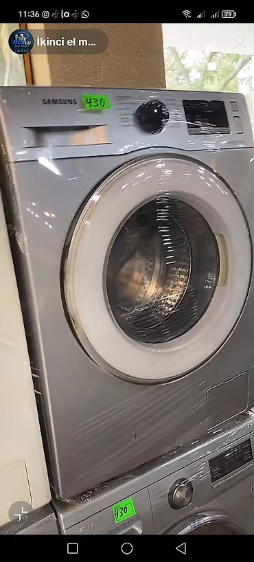 Samsung ön yükləməli paltaryuyan maşın - Rəng: gümüşü (inox) - Ön