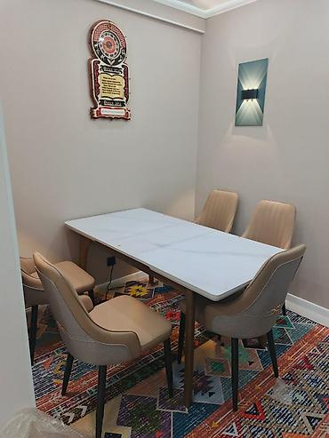 Кухонные столы: Обеденные столы с глянцевой столешницей - Прямоугольная форма — 8