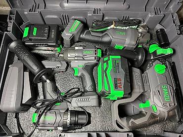 Наборы электроинструментов: Болгарка, перфоратор, гайковерт, шуруповерт SANZU 4в1 ⚙️ НАБOР — 18