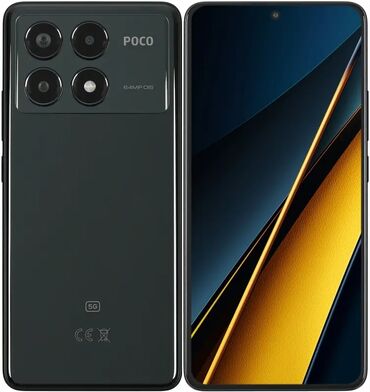телефон поко х6: Poco X6 Pro 5G, Колдонулган, 512 ГБ, түсү - Кара, 2 SIM