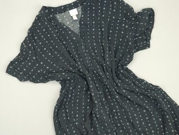 czarne bluzki rękaw 3 4: Blouse, H&M, XL (EU 42), condition - Good