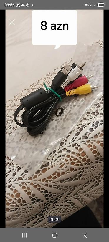 any unboxing indir: USB–RCA (AV) kabel Xüsusiyyətlər: - USB kişi ucu - 3x RCA kişi ucu — 1