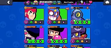 Другие игры и приставки: Аккаунт Brawl Stars - 37 из 99 бойцов открыто. Топ по трофеям на — 2