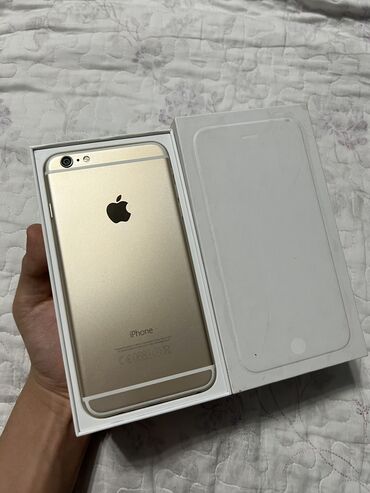 Apple iPhone: IPhone 6 Plus, Б/у, 64 ГБ, Золотой, Коробка, 100 %