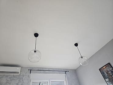 plave zavese: Dve viseće plafonske lampe – staklene kugle - Tip: viseće lampe sa — 1