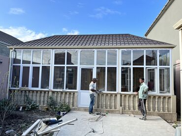 Plastik pəncərələr: Yeni İkiqat şüşə paketi Plastik pəncərə, Еni: 50 sm, Uzunluğu: 100 sm, Pulsuz quraşdırma — 12