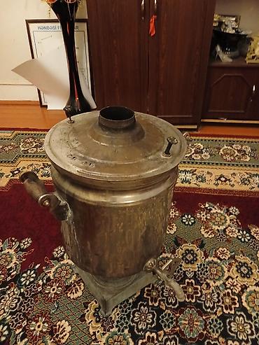 manqal donər aparati: Böyük ölçülü klassik kömür/odunla işləyən samovar - Material: qalın — 2
