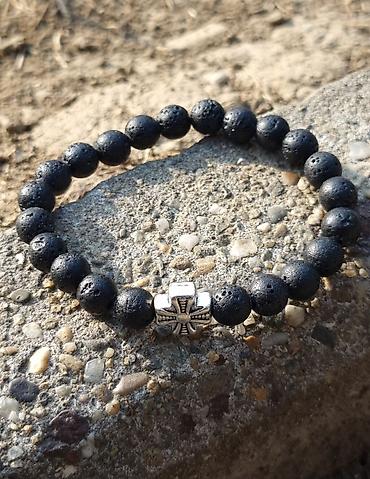 Narukvice: Kalist kamene brojanice od vulkanske lave, ručno rađene s blagoslovom — 10