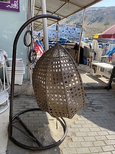 zont: Asma yelləncək kreslo – “yumurta” model - Dəst: metal dayaq (dairəvi — 3