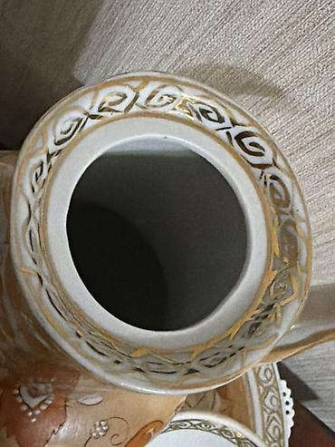 samovar cay: Çay dəsti, rəng - Qızılı, Farfor — 7