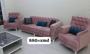 stol stul modelleri: Mebel dəsti – 3+1+1 oturma dəsti - Tərkib: 1 ədəd üçlü divan, 2 ədəd — 1