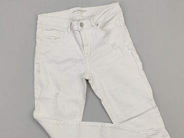 t shirty damskie białe z nadrukiem: Jeans, Stradivarius, S (EU 36), condition - Good