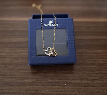 boyun bagi: Swarovski kolyeler – ürək motivli asqılar 1) Gümüşü rəngdə zəncir + — 3