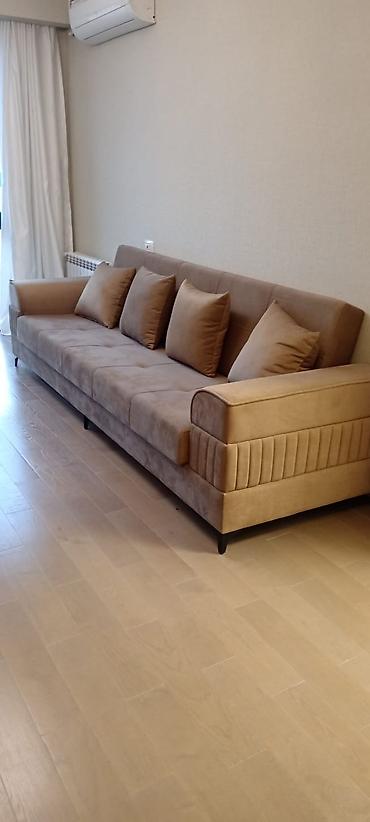 Sifarişlə mebel: Künc divan, Qonaq otağı üçün, Vеlur parça, Açılmayan — 5