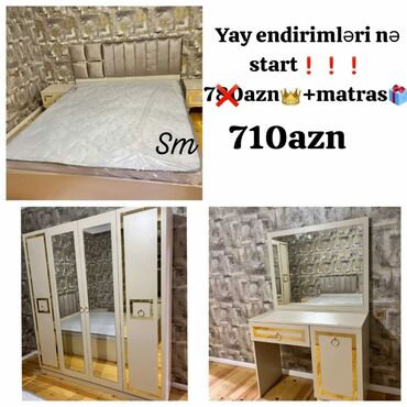İkinəfərlik çarpayı, Termo, Dolab, 2 tumba, Yeni