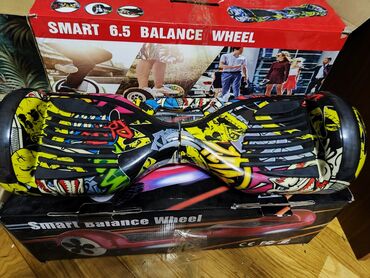 hoverboard qiymeti: Новый Гироскутер 6.5", 501 - 750 Вт, 16 - 25 км/ч, Бесплатная доставка