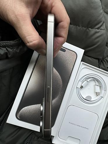 Apple iPhone: IPhone 15 Pro Max, Б/у, 256 ГБ, Natural Titanium, Коробка, 84 % — 5