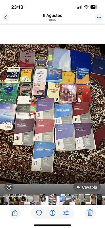 Məktəb və abituriyentlər üçün müxtəlif fənlər üzrə dərslik və test
