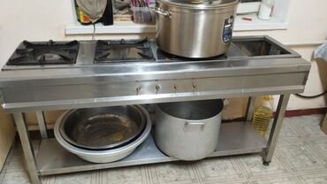 тестомес оборудование: 1.Продаю Газоваю плиту из нержавеющей стали, линейный модуль на 4